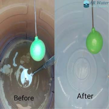 Water tank deep clean result